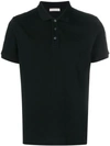 Moncler Logo Patch Relaxed Fit Polo Shirt In Black