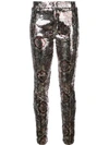 Isabel Marant Sequin Pattern Leggings In Silver