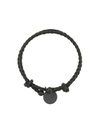 Bottega Veneta Braided Bracelet In 8522 -n.l.grey/n.l.grey