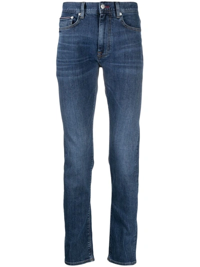 Tommy Hilfiger Bleecker Slim Fit Faded Jeans In Blue