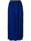 Msgm High Waisted Full Skirt - Blue