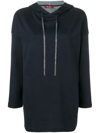 Max Mara Studio Oversized Hoodie - Blue