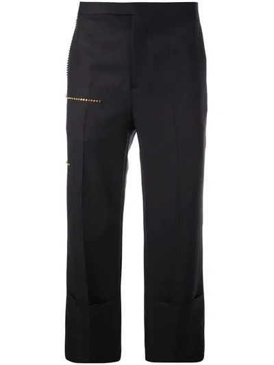 Raf Simons Embellished Tailored Trousers - Schwarz In Black