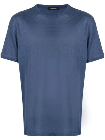 Ermenegildo Zegna Round Neck T-shirt In Blue