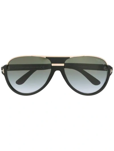 Tom Ford Dimitry Aviator Sunglasses In Black