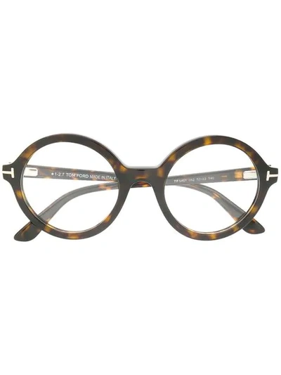 Tom Ford Eyewear Round Glasses - Brown