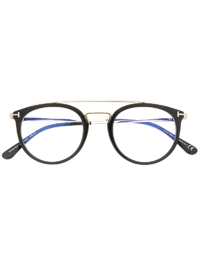 Tom Ford Eyewear Round Glasses - Black