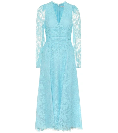 erdem blue lace dress Dream Blue Long Sleeve Shirt Dress