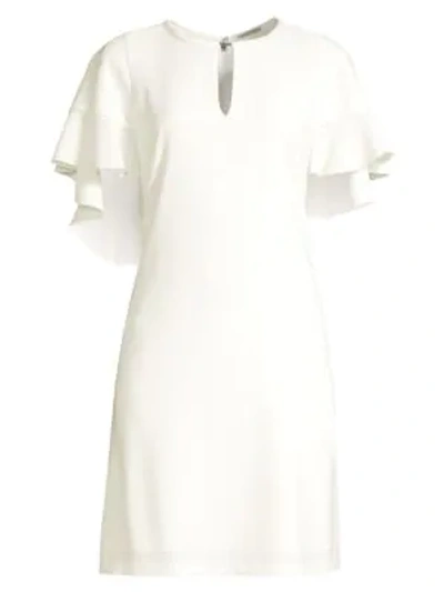 Elie Tahari Women's Theodore Flutter Sleeve Sheath Dress In Fresh Pearl