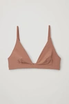 Cos Triangle Microfibre Bra In Beige