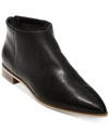Cole Haan Havana Point-toe Leather Booties In Black Leather