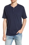 Patagonia Squeaky Clean Slub Henley In Navy Blue