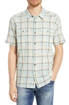 Patagonia Steersman Regular Fit Shirt In Protester Plaid Atoll Blue