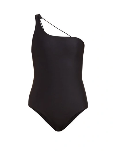 Jade Swim Apex Black One-shoulder Swimsuit