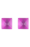 Alexis Bittar Pyramid Post Earrings In Fuchsia