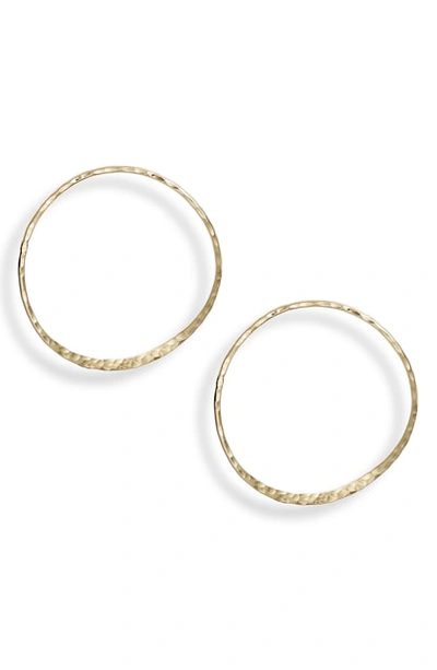 Argento Vivo Hammered Hoop Earrings In Gold Multi