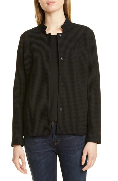 Eileen Fisher Textured Jacket In Black