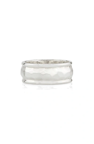 Anna Beck Hammered Cigar Band In Silver