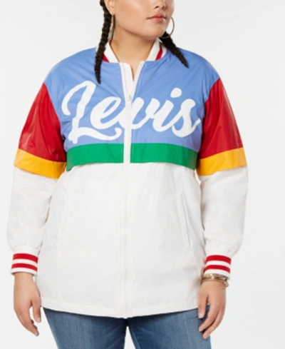 Levi's Trendy Plus Size Colorblocked Bomber Jacket In Multi