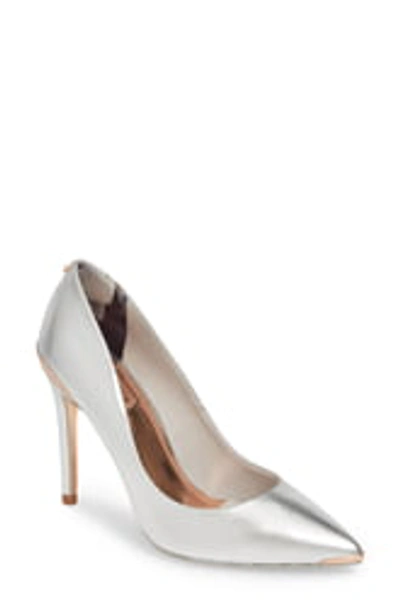 Ted Baker Women's Izibel Pointed-toe Pumps In Silver Leather