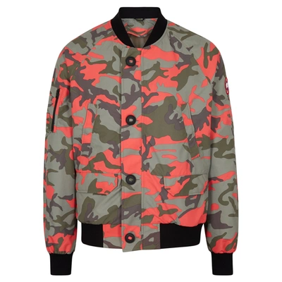 Canada Goose Faber Camouflage Print Techno Fabric Bomber Jacket In Green