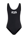 Gcds Logo Low-back Swimsuit In Black