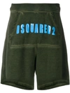 Dsquared2 Logo Track Shorts In Green