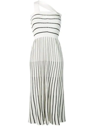 Sonia Rykiel Ribbed Knitted Dress In White