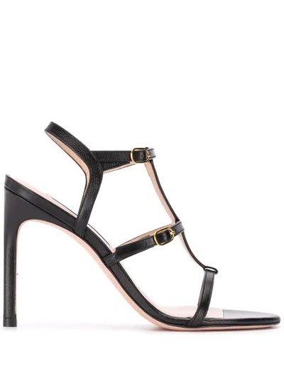 Stuart Weitzman Buckle Detail Sandals In Black