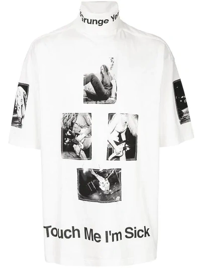 Takahiromiyashita The Soloist Band Graphic Slogan T-shirt In White