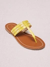 Kate Spade Carol Sandals In Vibrant Canary