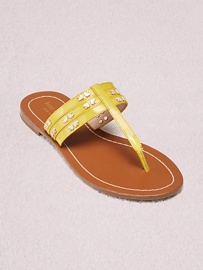 Kate Spade Carol Sandals In Vibrant Canary