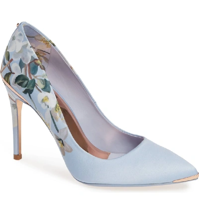 Ted Baker Women's Izbelip Floral Pointed-toe Pumps In Blue Graceful Fabric  | ModeSens