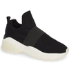 J/slides Slip-on Sneaker In Black Fabric