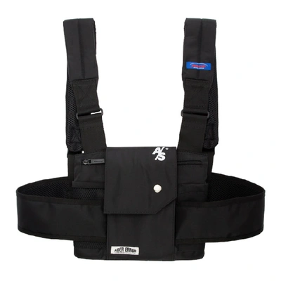 Ader Error Ssense Exclusive Black Ascc Waistcoat Design Sports Backpack In Blck Black