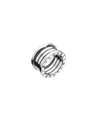 Bvlgari Women's B. Zero1 18k White Gold 4-band Ring