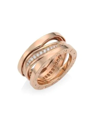 Bvlgari Women's B. Zero1 Design Legend 18k Rose Gold & Diamond Ring