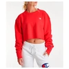 Champion Crop Reverse Weave Sweatshirt In Red