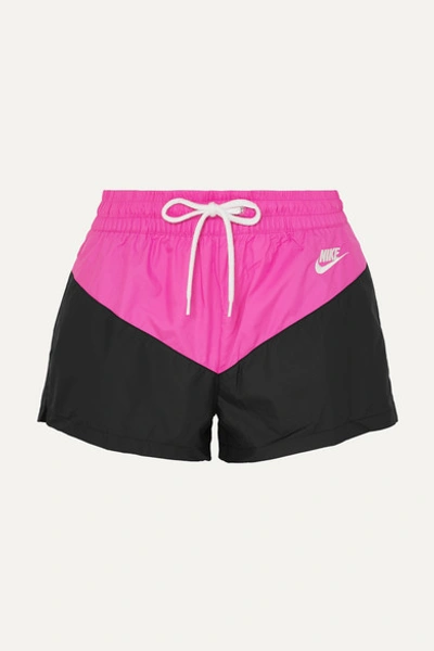 Nike Two-tone Shell Shorts In Black | ModeSens