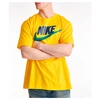 Nike Men's Sportswear Brand Mark T-shirt, Yellow - Size Large