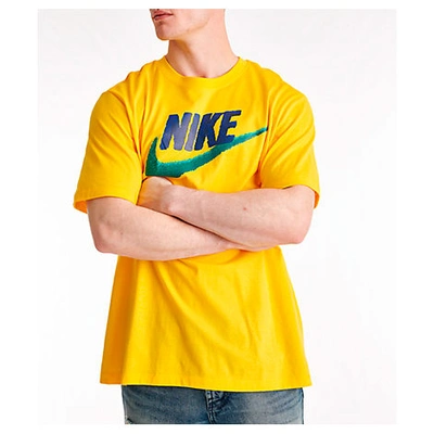 Nike Men's Sportswear Brand Mark T-shirt, Yellow - Size Large