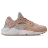 Nike Women's Air Huarache Casual Shoes In Summit White/ Silver/ Brown