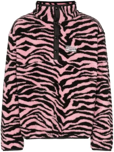 Ashley Williams Juju Tiger Intarsia Fleece - Pink