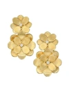Marco Bicego Petali 18k Yellow Gold & Diamond Large Double-drop Flower Earrings