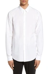 Theory Irving Slim Fit Linen Blend Sport Shirt In Oxford