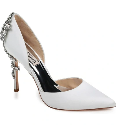 Badgley Mischka Women's Vogue Pointed Toe Satin High-heel Pumps In Soft White Satin