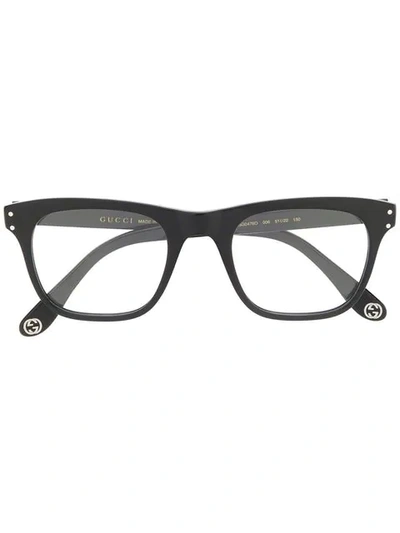Gucci Square Frame Glasses In 黑色