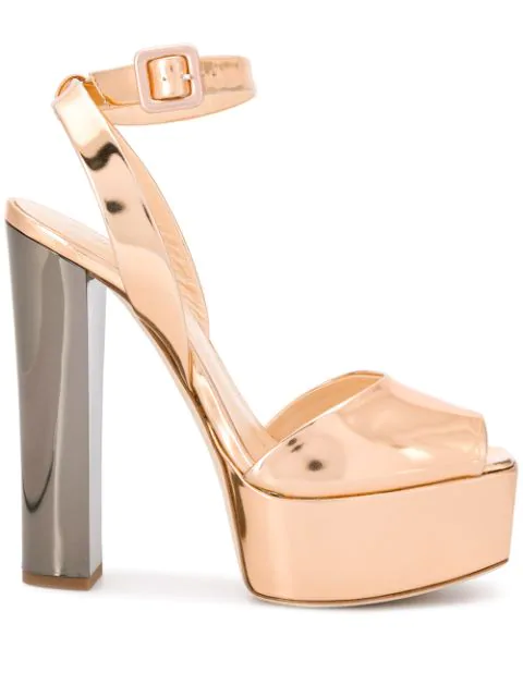 Giuseppe Zanotti Betty Platform Sandals - Gold | ModeSens