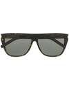 Saint Laurent New Wave Sunglasses In Brown
