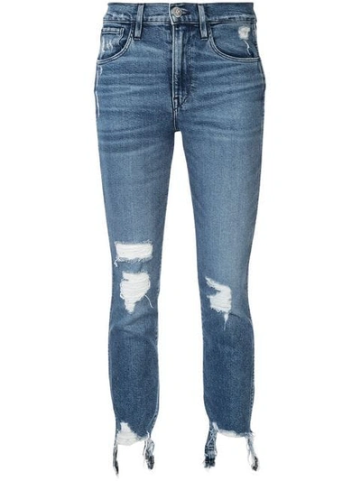 3x1 Straight Authentic Cropped Jeans In Blue
